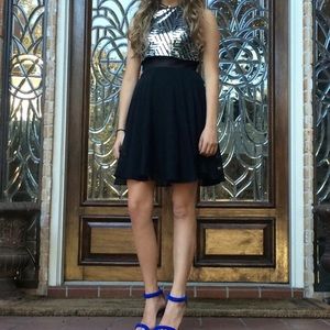 Speechless Black Sequined Dress